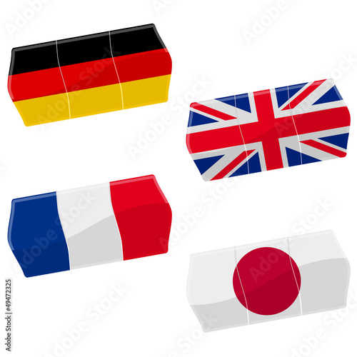 Preisschilder D + UK + FR + JA