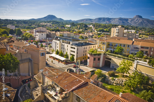 city centre of Aubagne, near Marseille, France