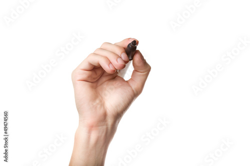 Hand holding marker