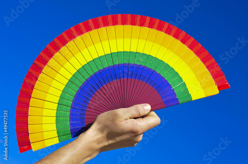 gay hand fan