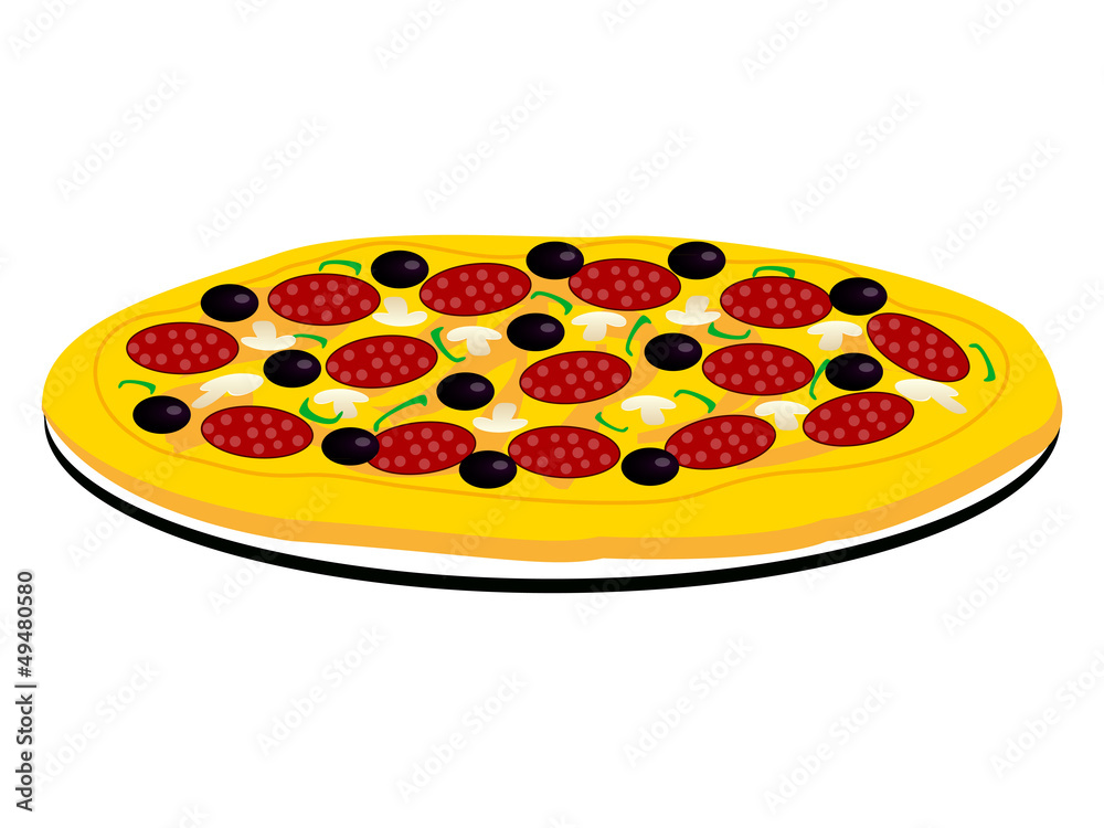 Pizza isolated on white background Pizza isolated on white background