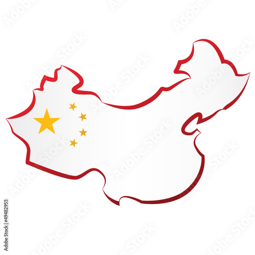 tampon, timbre Made in China noir et blanc