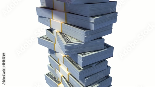 Roof on a stack of dollar bills.