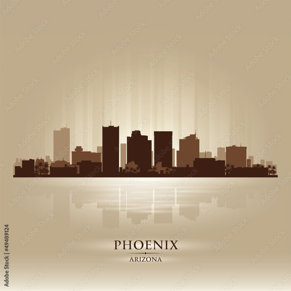 Phoenix, Arizona skyline city silhouette