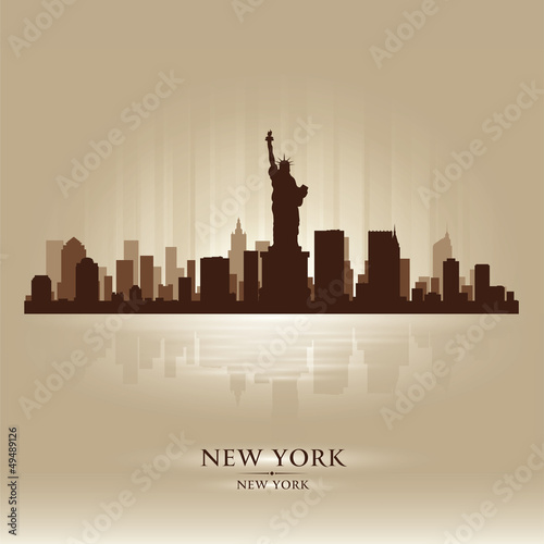 New York skyline city silhouette