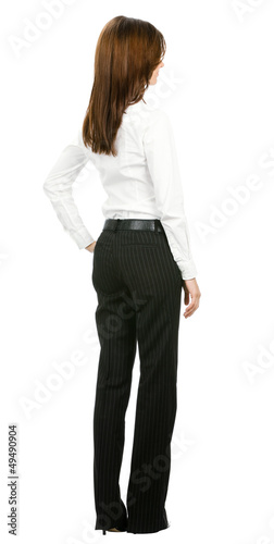 Business woman from the back, isolated © vgstudio