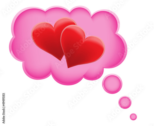 concept of dream a love in cloud vector illustration