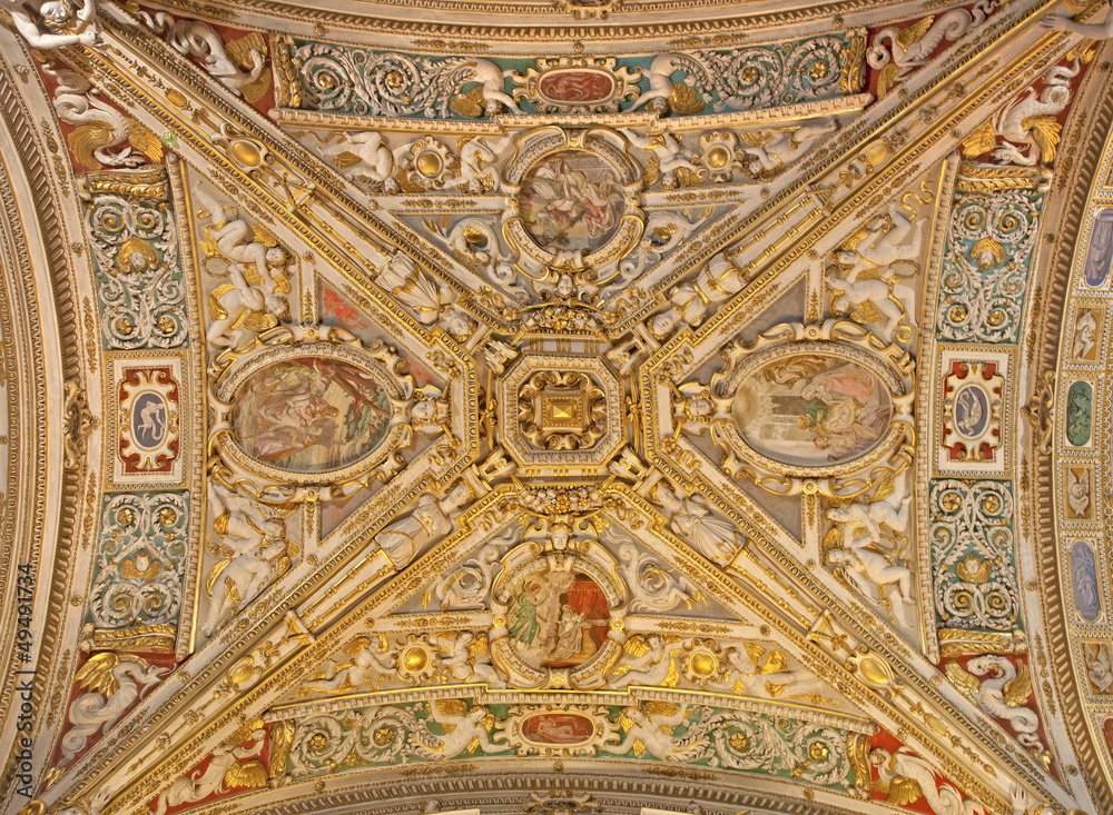 Bergamo - Ceiling of from cathedral Santa Maria Maggiore