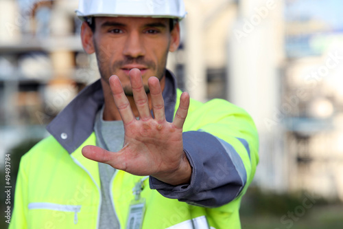 Obraz na płótnie Man in a high visibility jacket