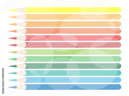 An Illustration of Colorful Colored Pencils Background
