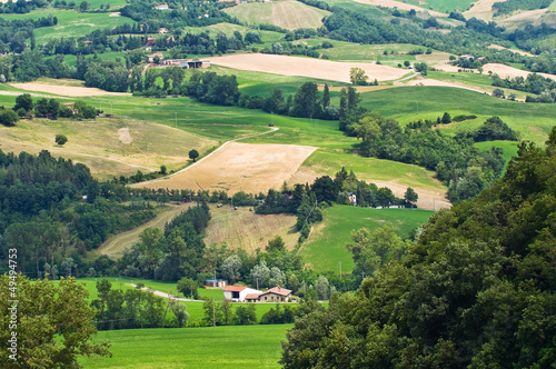 Panoramic view of Pellegrino Parmense. Emilia-Romagna. Italy.