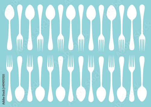 silhouettes of spoons and forks