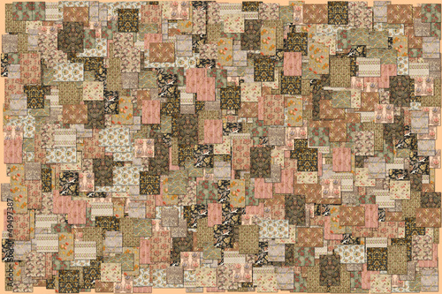 patchwork with ancient fabrics © alephcomo1