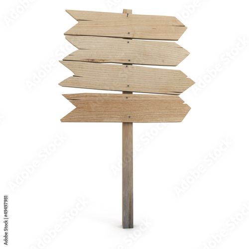 Wooden sign