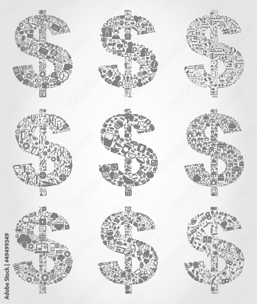 Set of dollars Set of dollars