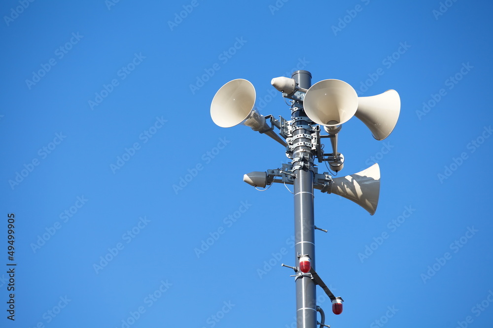 Speaker on high tower