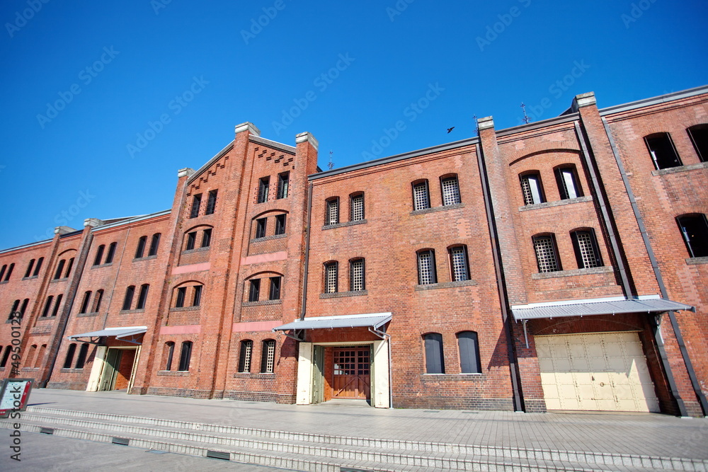 Urban scene, Red Brick Park, Yokohama City, Japan Urban scene, Red Brick Park, Yokohama City, Japan