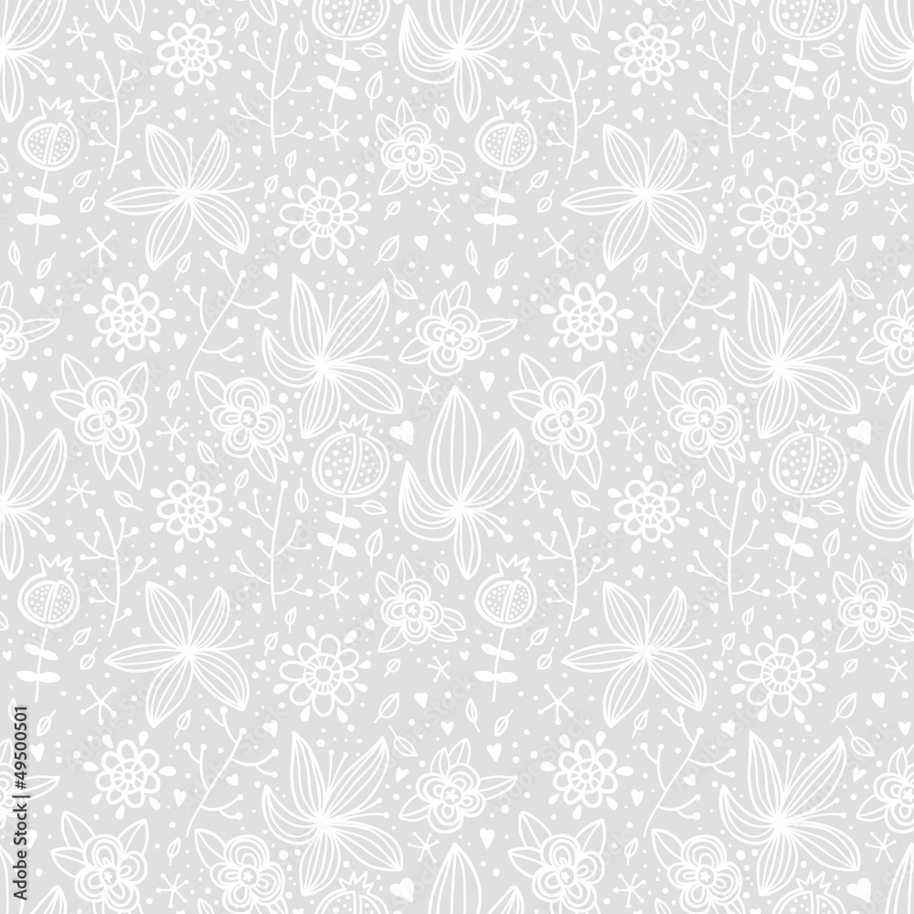 Seamless floral texture. Abstract flower background