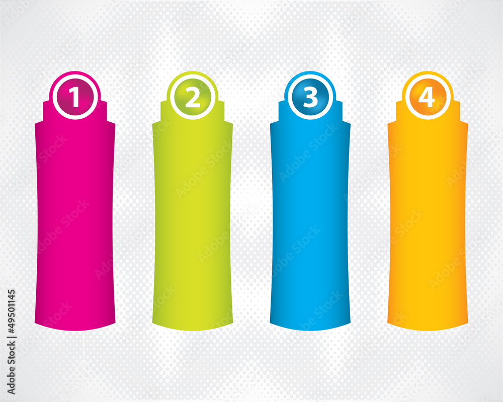 special banners with numbered buttons special banners with numbered buttons