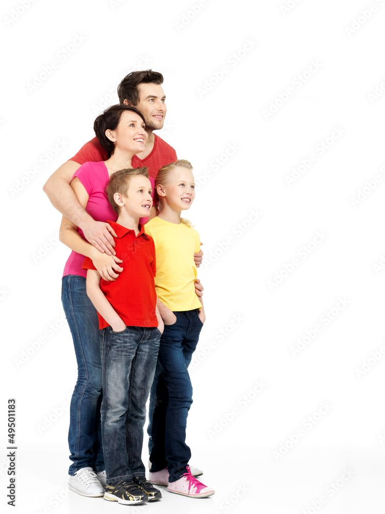 Full portrait of the happy family with children Full portrait of the happy family with children