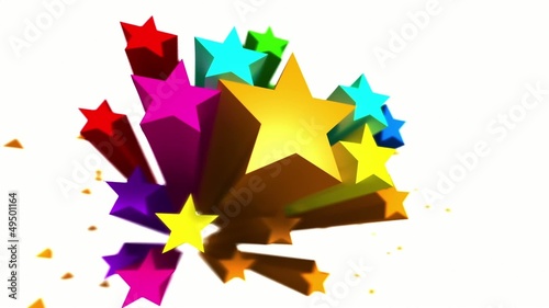 Colorful Stars with dynamic motion.