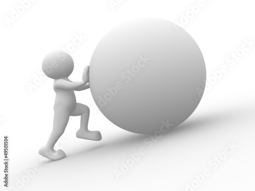 Pushing sphere
