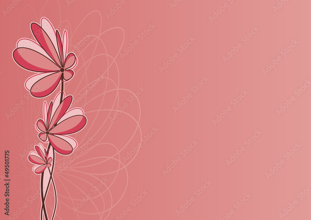 Naklejka premium romantic floral background