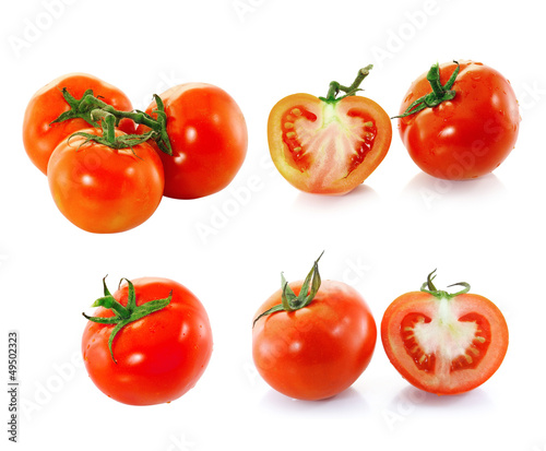 fresh tomatoes  isolated on white background