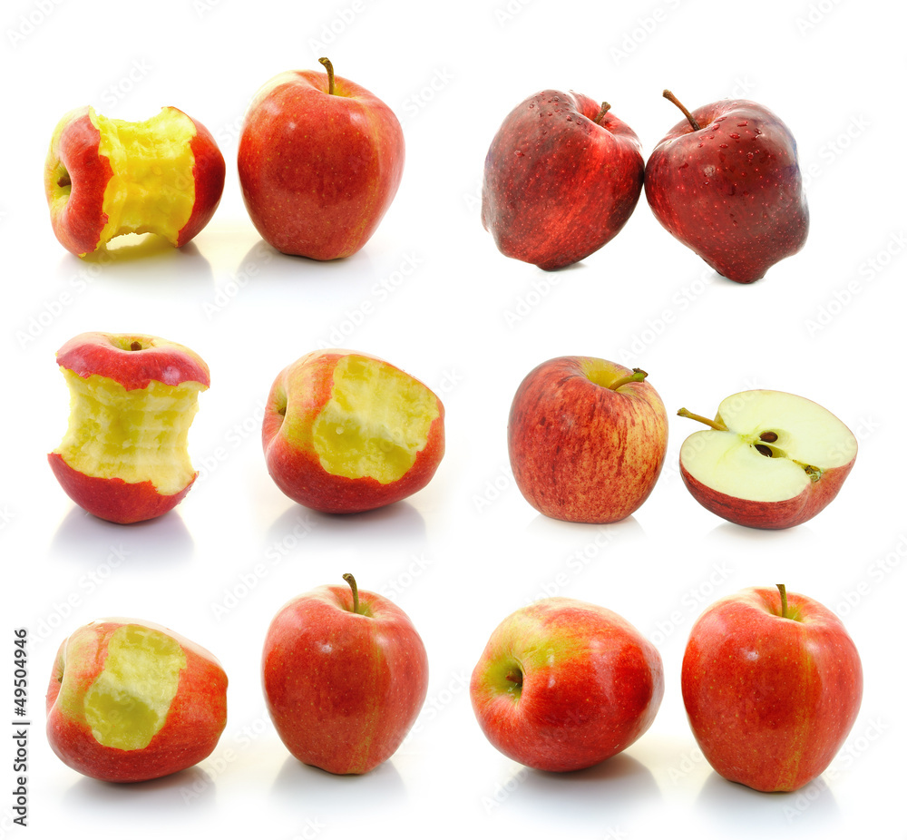 red apple on a white background red apple on a white background