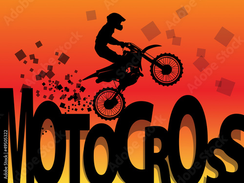 Motocross racing background, vector illustration