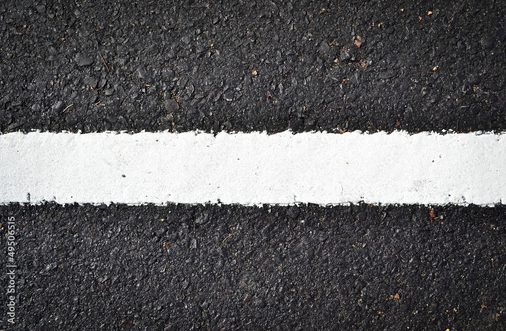 Fototapeta premium new white line on the road texture