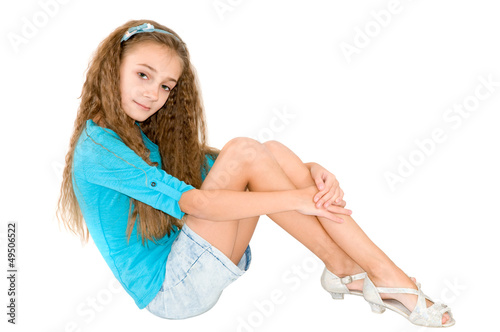 Girl in the blue blouse