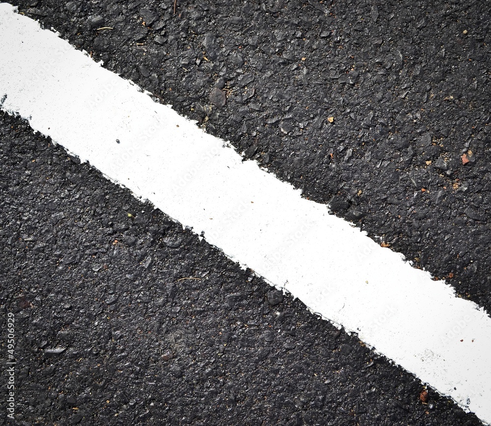 Fototapeta premium new white line on the road texture