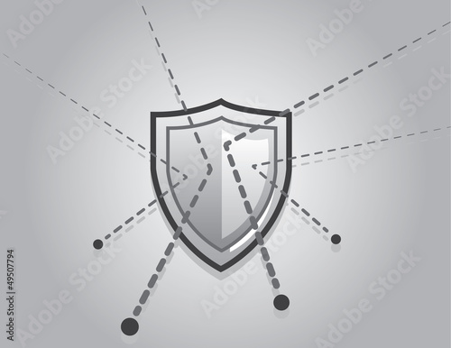 Shield blocking bullets with trail lines