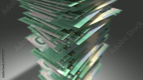 Stack of 20 Canadian Dollars Notes