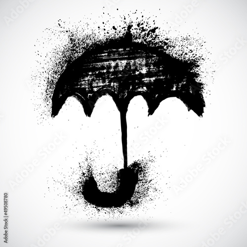 Umbrella. Vector grunge sketch