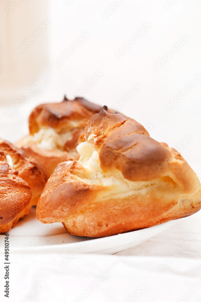 eclairs filled with fresh cream eclairs filled with fresh cream