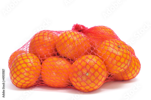 oranges in a mesh bag