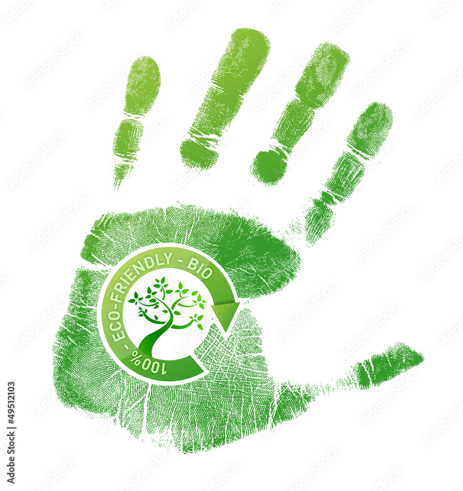 Green handprint eco, bio