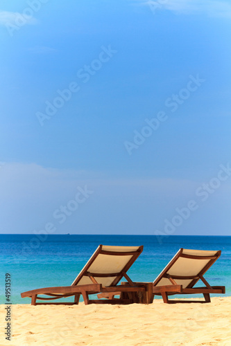 Sunbeds on the beach