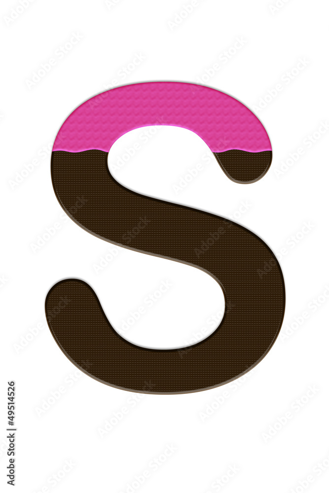 Alphabet, Chocolate Text on white background