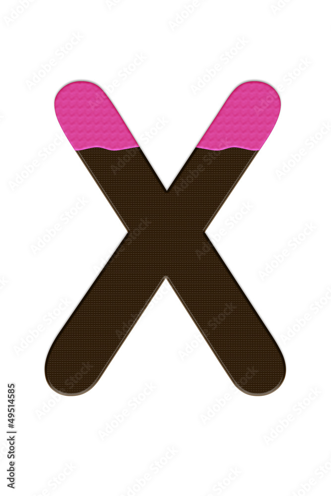 Alphabet, Chocolate Text on white background Alphabet, Chocolate Text on white background