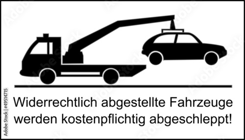 Abschleppwarnung mit moderner Umsetzung