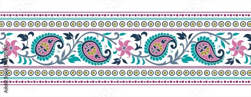 colorful paisley floral pattern, textile , Rajasthan, royal India