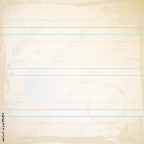 Lined Paper Background Ink- & Coffeeblots Frame Retro