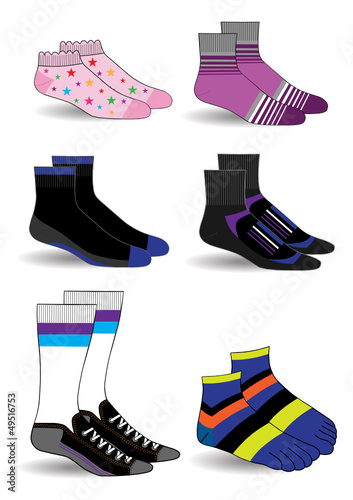 collection of socks