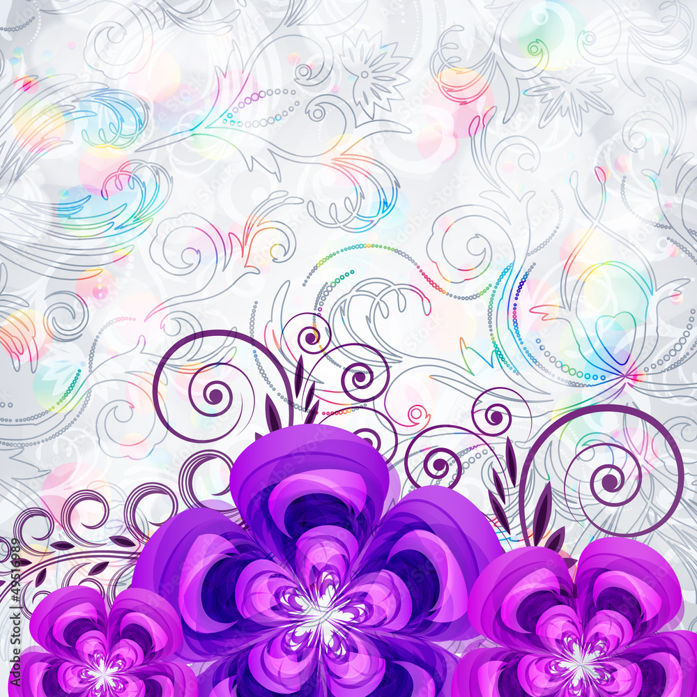 Abstract beautiful flower background cover template.