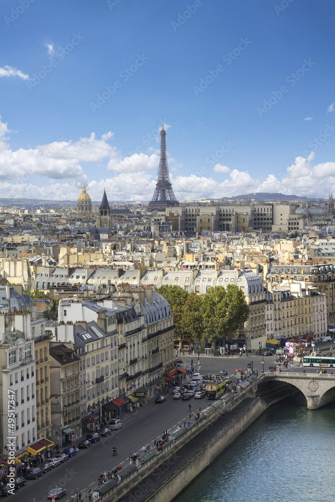 Fototapeta premium Paris from high angle view
