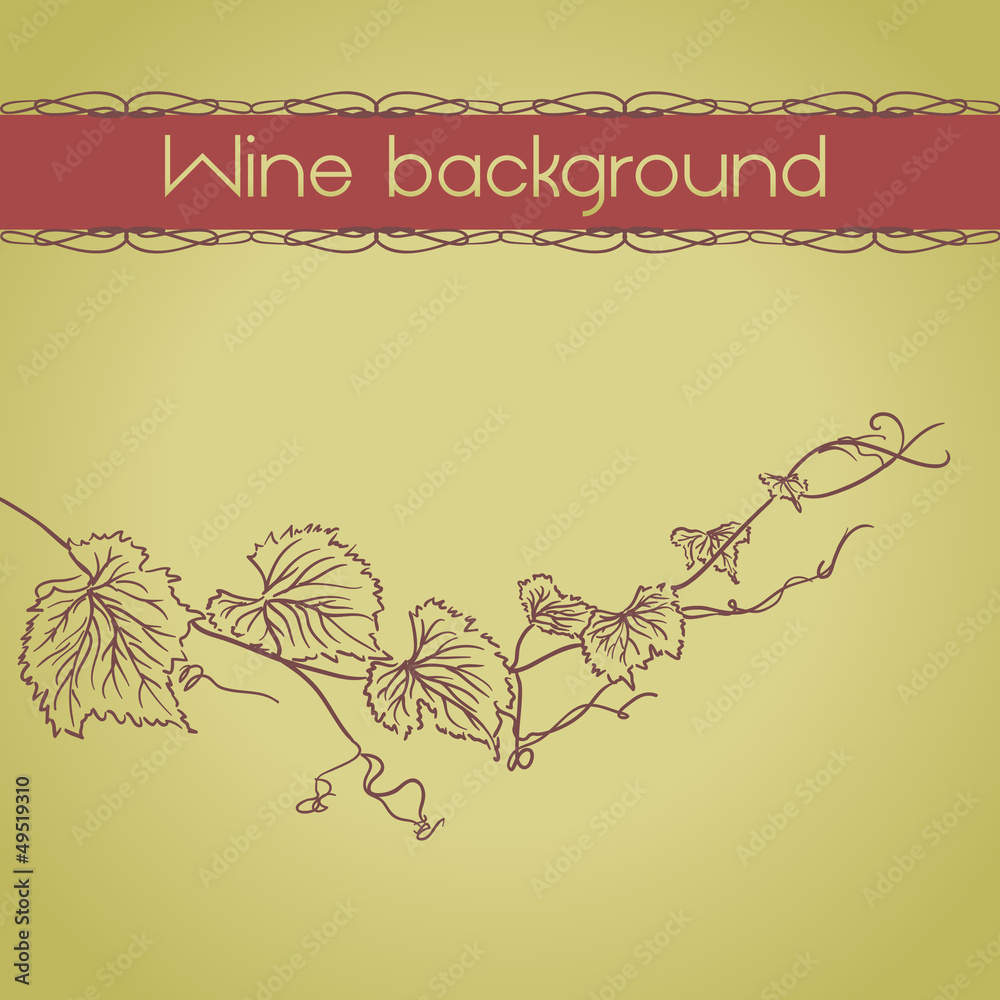 Obraz grapevine and wine background