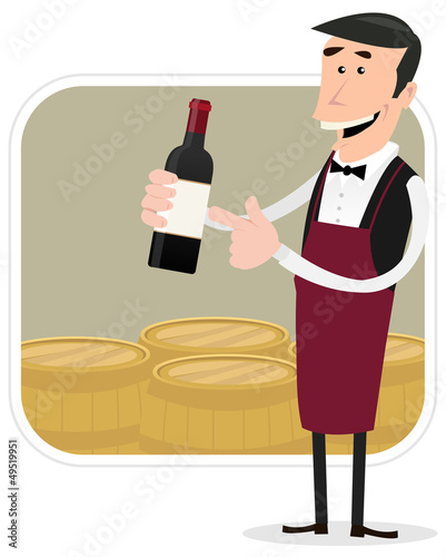 Cartoon Winemaker